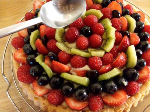 Tarte aux fruits (glaçage) 3