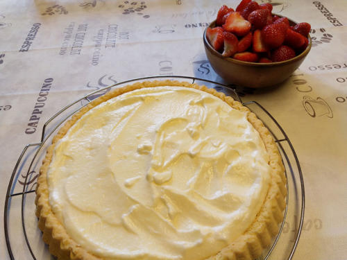 Tarte aux fraises crème yaourt 8