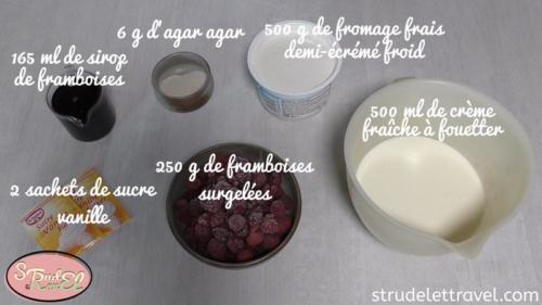 Cheesecake aux framboises - La crème  1