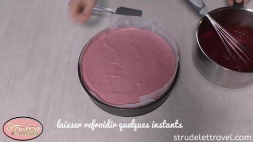 Cheesecake aux framboises - Le glaçage 10