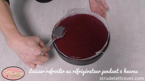 Cheesecake aux framboises - Le glaçage 12